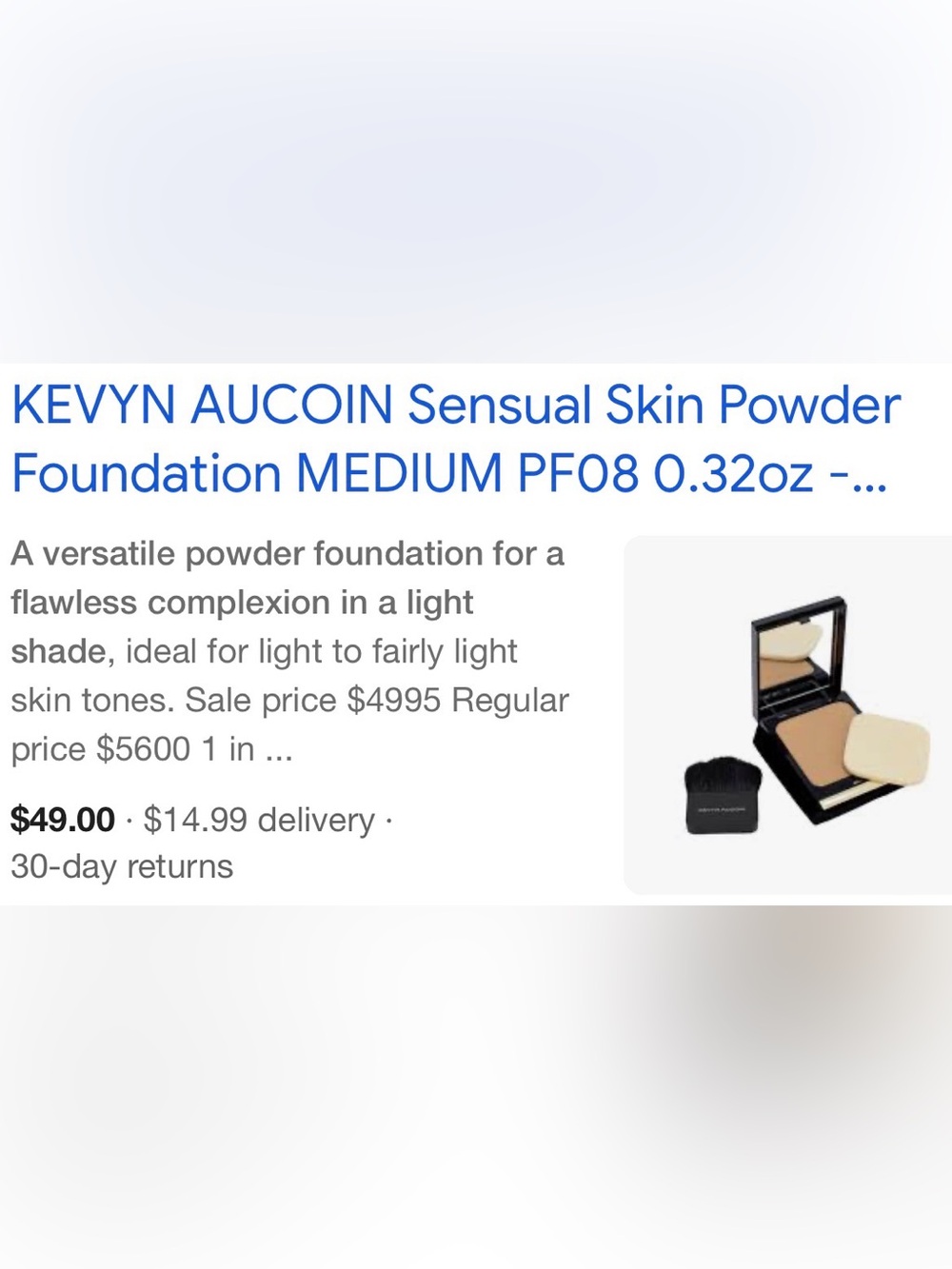 $49 Kevyn Aucoin Sensual Skin Powder Foundation - Medium (PF08)